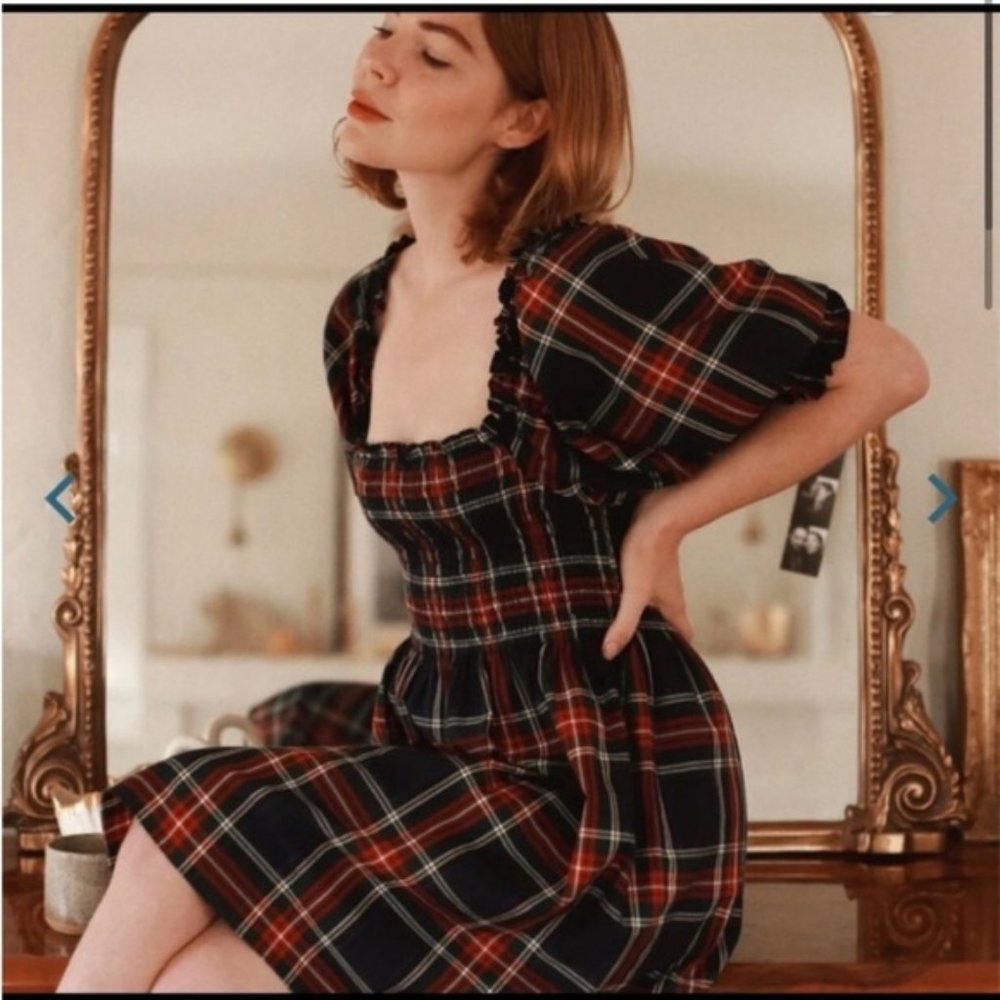 Hill House Home Athena navy tartan plaid XS
